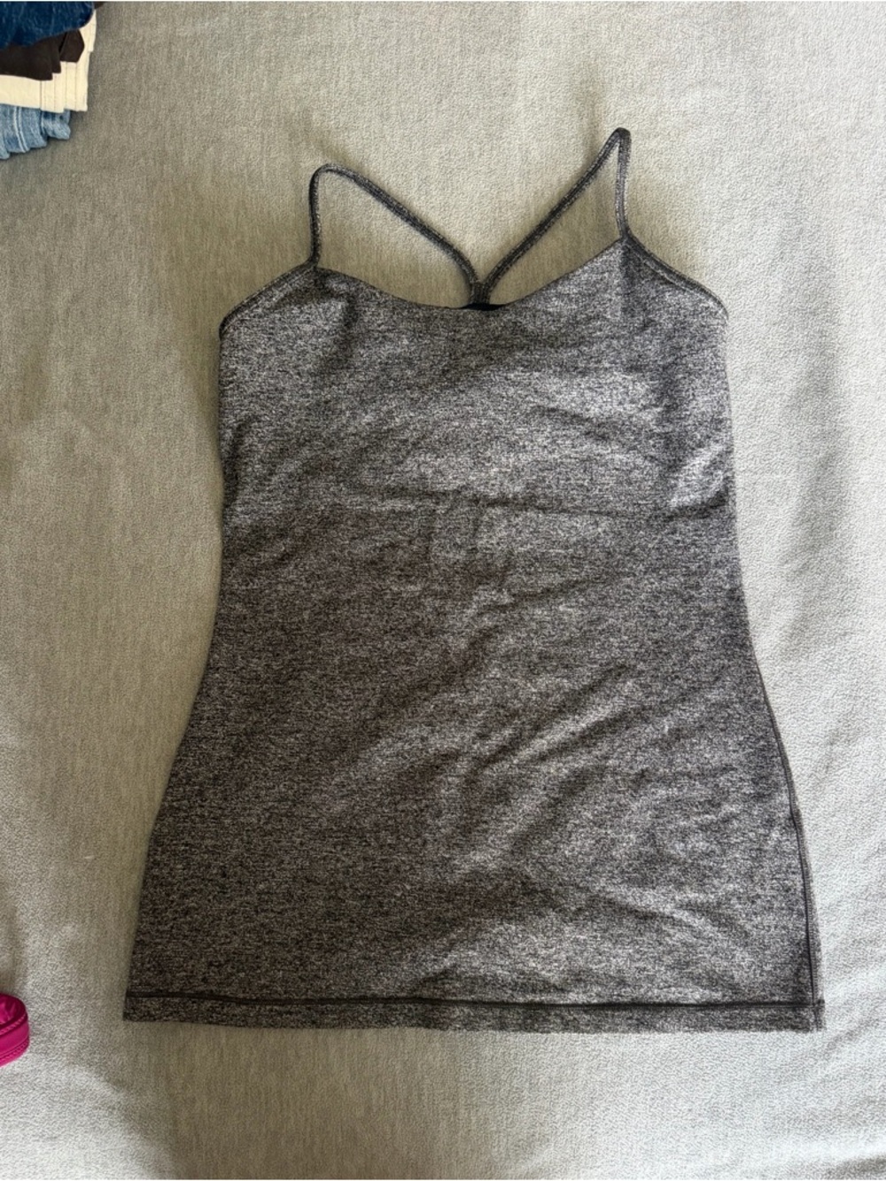 lululemon athletica Heathered Charcoal Gray Strappy Cami